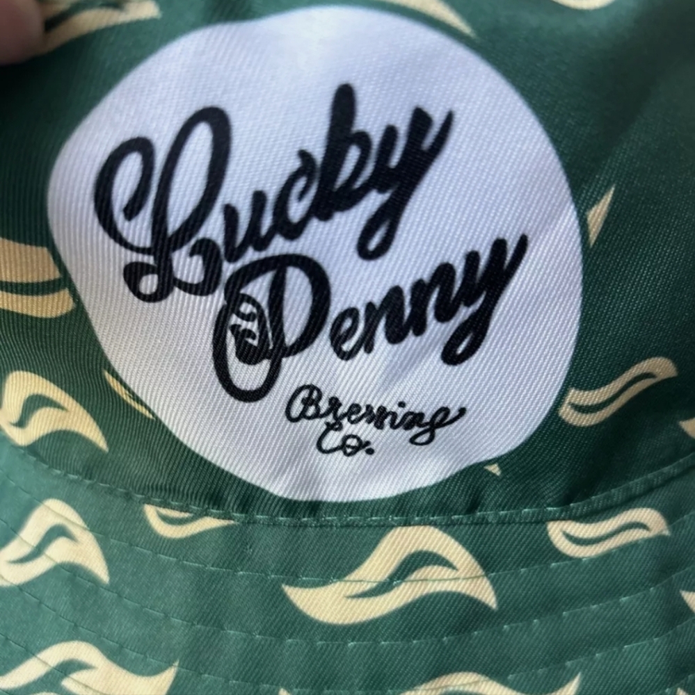 Lucky Penny Brewing Co. Platonic Reversable Bucket Hat Green And Yellow